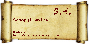 Somogyi Anina névjegykártya